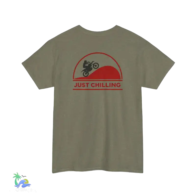Unisex Heavy Cotton Tee Just Chilling Dirt Bike Tee - T-Shirt