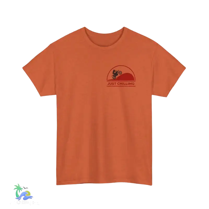 Unisex Heavy Cotton Tee Just Chilling Dirt Bike Tee - T-Shirt