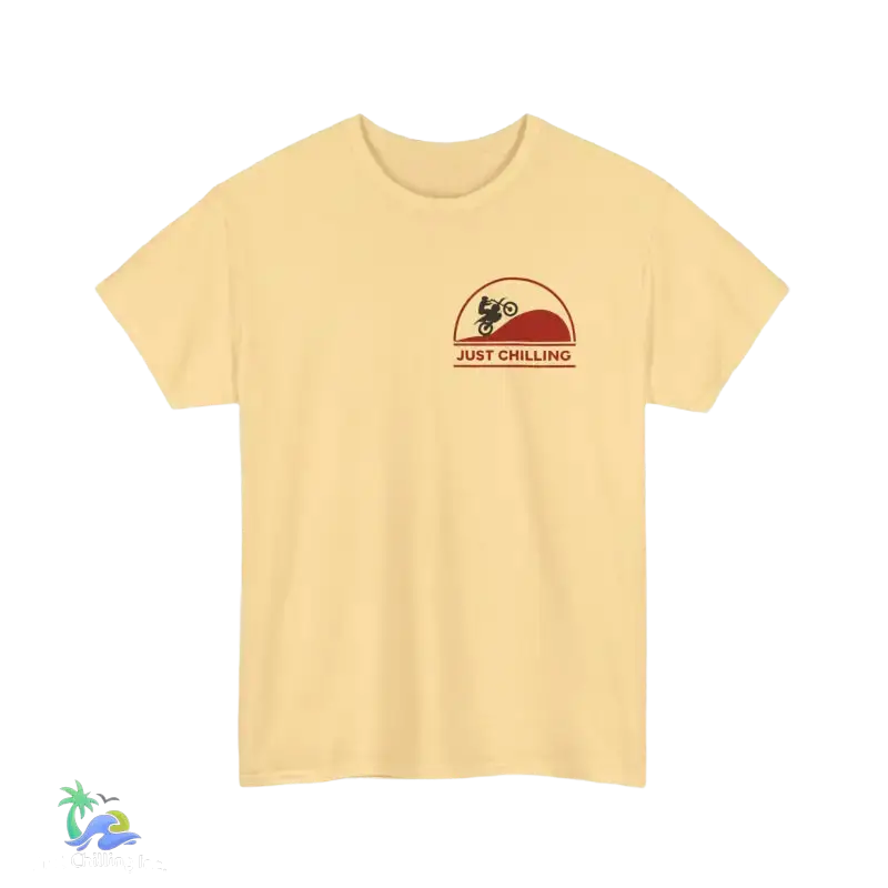 Unisex Heavy Cotton Tee Just Chilling Dirt Bike Tee - T-Shirt