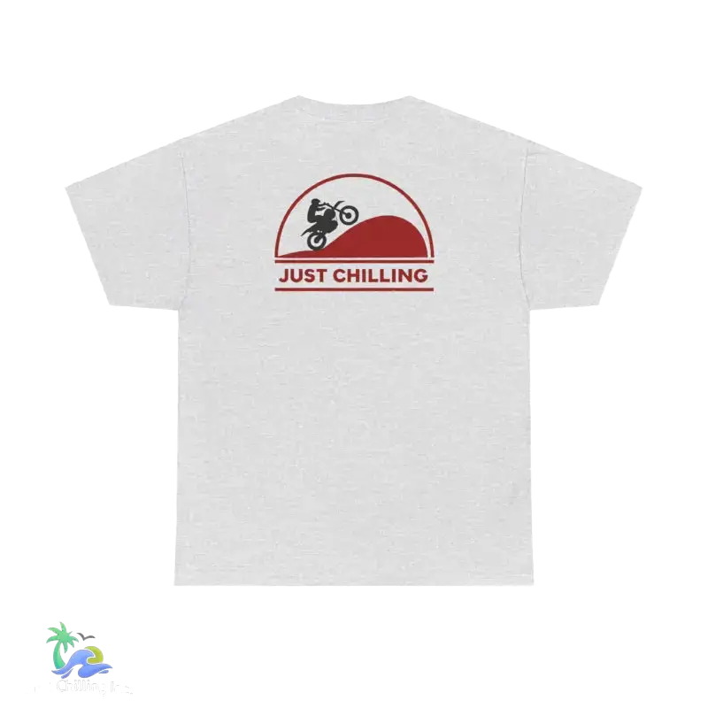 Unisex Heavy Cotton Tee Just Chilling Dirt Bike Tee - Ash / S - T-Shirt