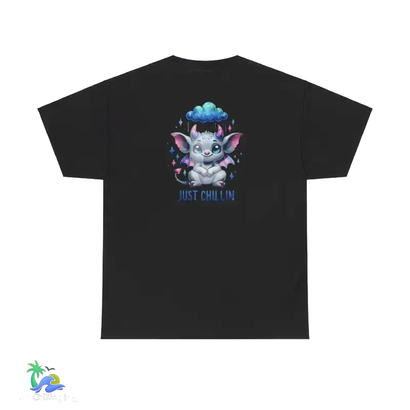 Unisex Heavy Cotton Tee Just Chilling - Black / S - T-Shirt