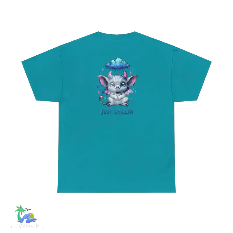 Unisex Heavy Cotton Tee Just Chilling - Tropical Blue / S - T-Shirt