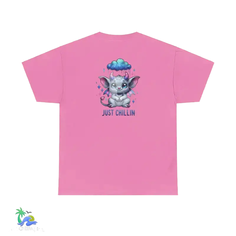 Unisex Heavy Cotton Tee Just Chilling - Azalea / S - T-Shirt
