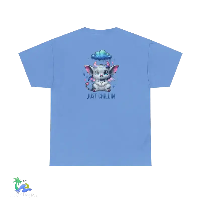 Unisex Heavy Cotton Tee Just Chilling - Carolina Blue / S - T-Shirt