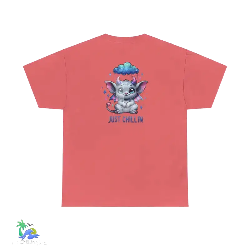 Unisex Heavy Cotton Tee Just Chilling - Coral Silk / S - T-Shirt