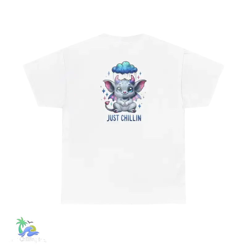 Unisex Heavy Cotton Tee Just Chilling - White / S - T-Shirt