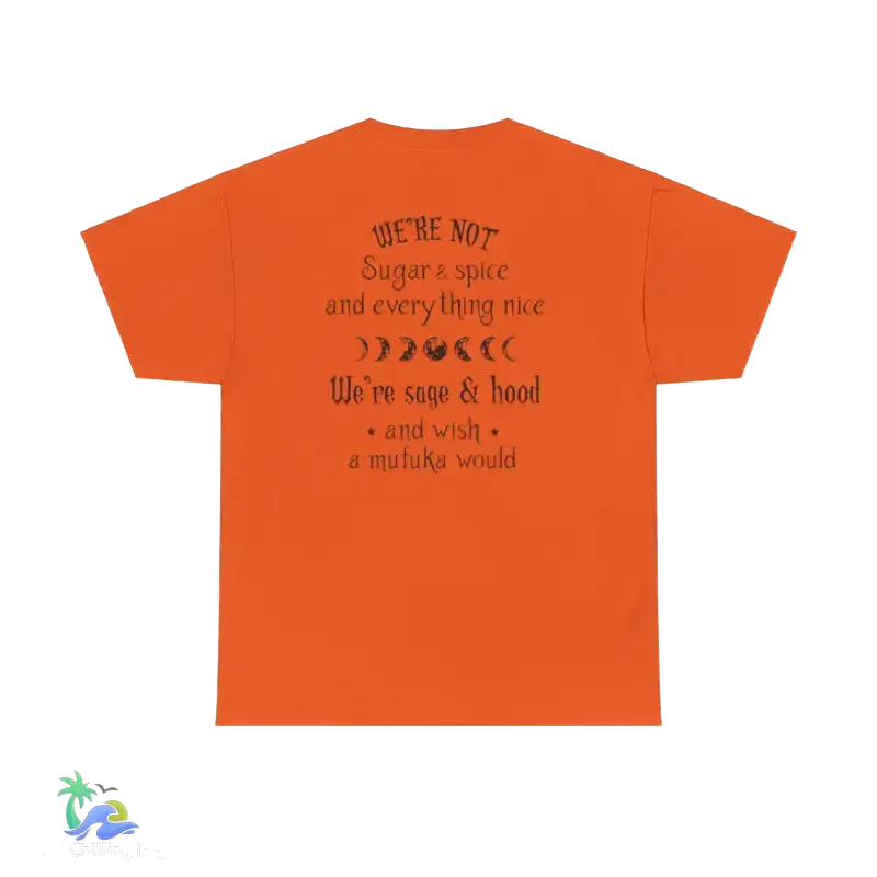 T-Shirt Unisex Heavy Cotton Tee Were not all sugar and spice - Orange / S - T-Shirt