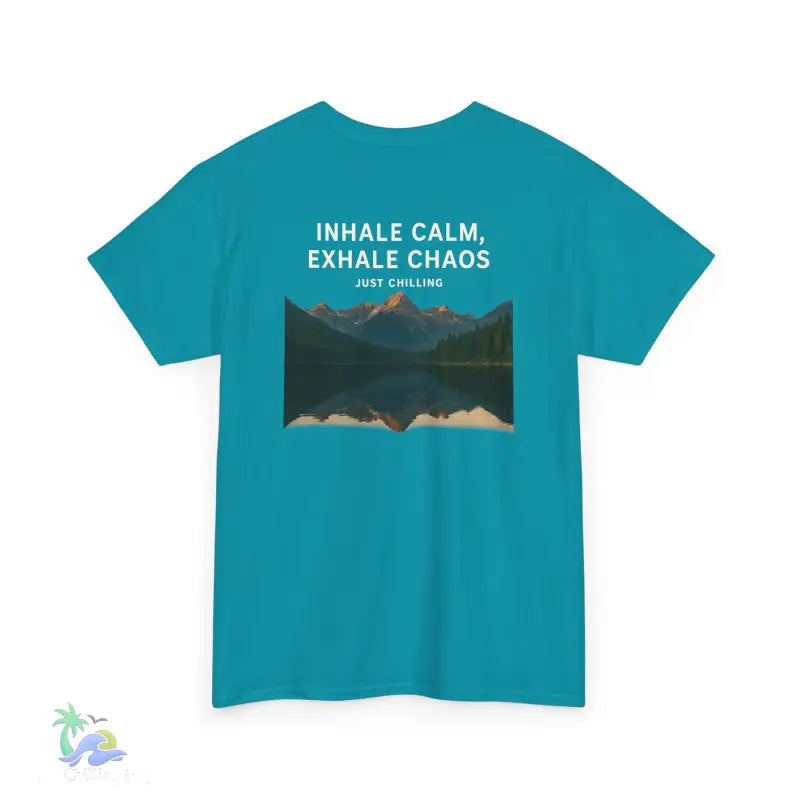 Unisex Heavy Cotton Tee- Summer Vibes unisex - Tropical Blue / S - T-Shirt