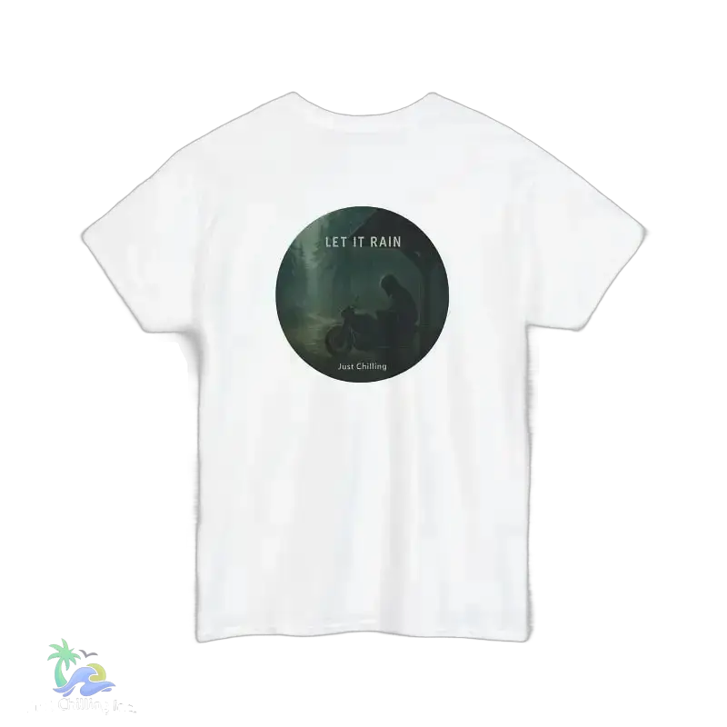 Unisex Heavy Cotton Tee with ’Let It Rain’ Design Casual Graphic T-Shirt Perfect for Everyday Wear Gifts for Him or Her