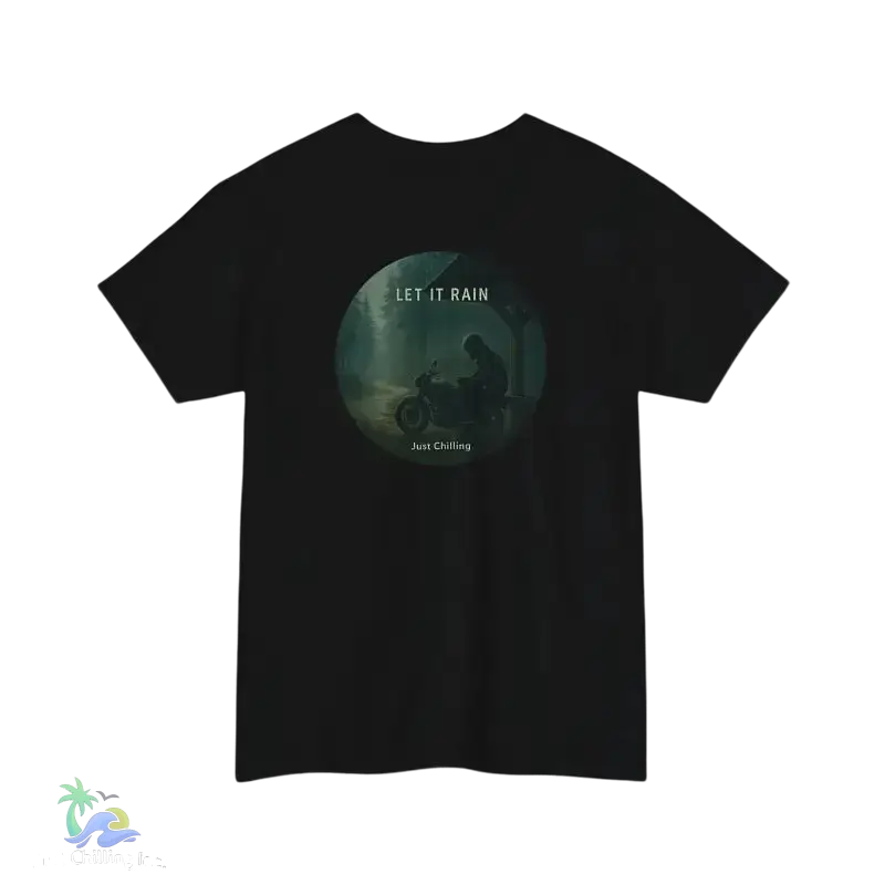 Unisex Heavy Cotton Tee with ’Let It Rain’ Design Casual Graphic T-Shirt Perfect for Everyday Wear Gifts for Him or Her