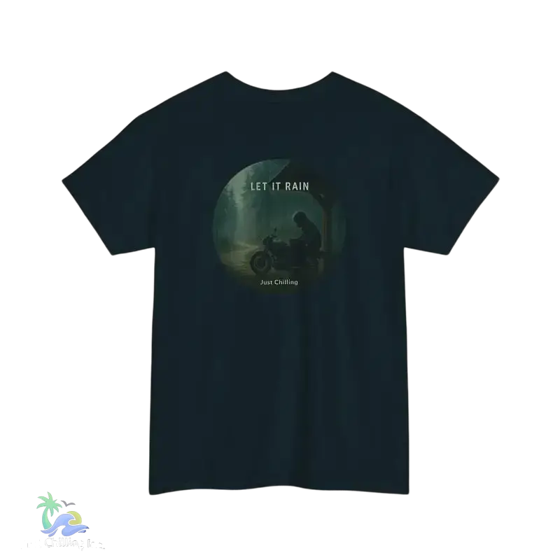 Unisex Heavy Cotton Tee with ’Let It Rain’ Design Casual Graphic T-Shirt Perfect for Everyday Wear Gifts for Him or Her