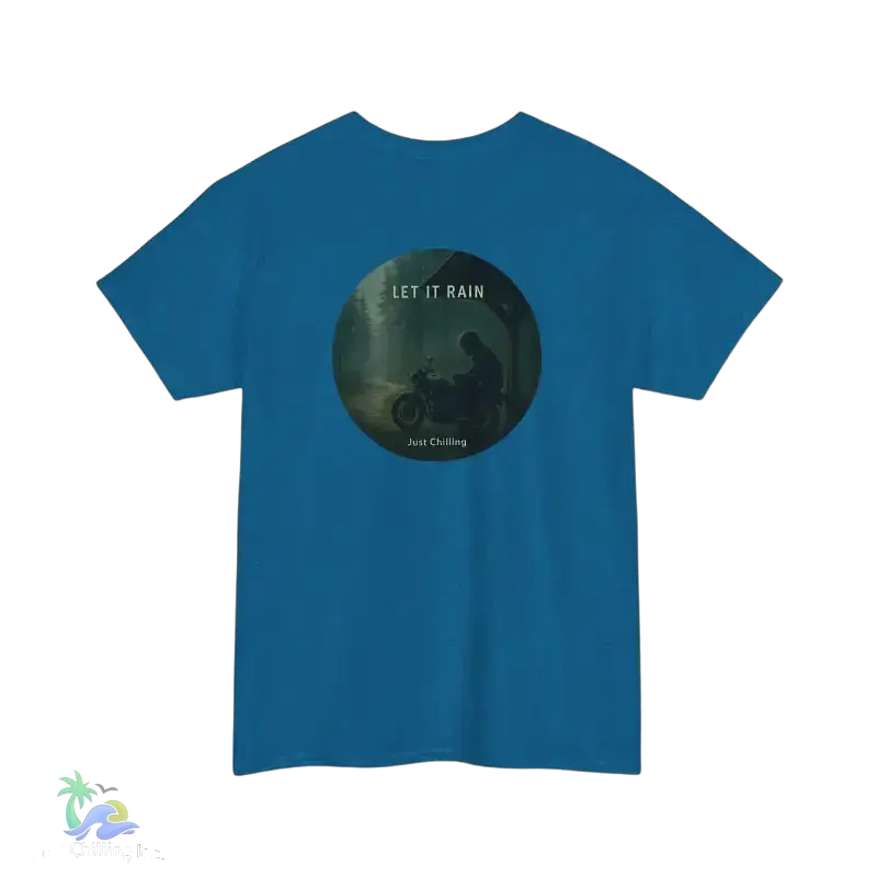 Unisex Heavy Cotton Tee with ’Let It Rain’ Design Casual Graphic T-Shirt Perfect for Everyday Wear Gifts for Him or Her