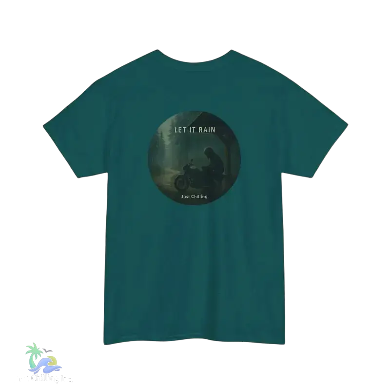 Unisex Heavy Cotton Tee with ’Let It Rain’ Design Casual Graphic T-Shirt Perfect for Everyday Wear Gifts for Him or Her