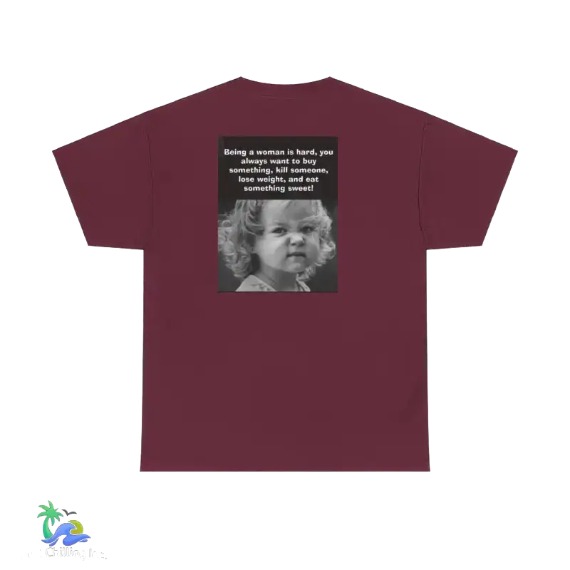 Unisex Heavy Cotton Tee women meme tee - Maroon / S - T-Shirt