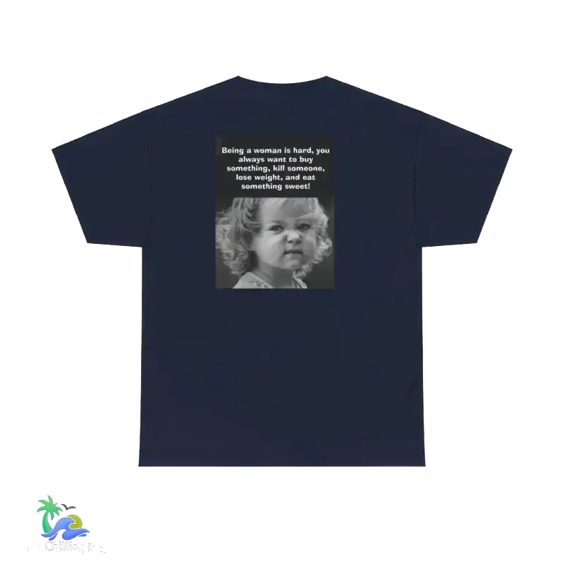 Unisex Heavy Cotton Tee women meme tee - Navy / S - T-Shirt