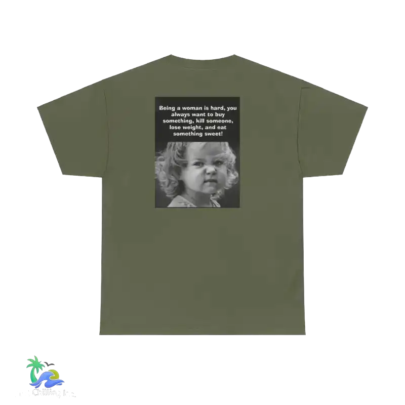 Unisex Heavy Cotton Tee women meme tee - Military Green / S - T-Shirt