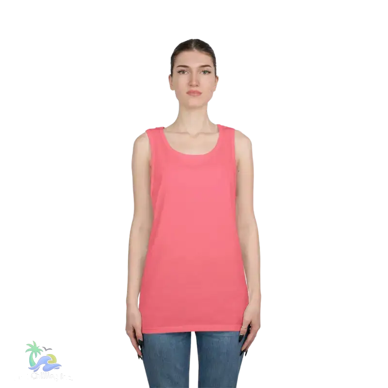 Unisex Jersey Tank - ’Just Chilling’ & Fishing Addiction Graphic Tee - Tank Top