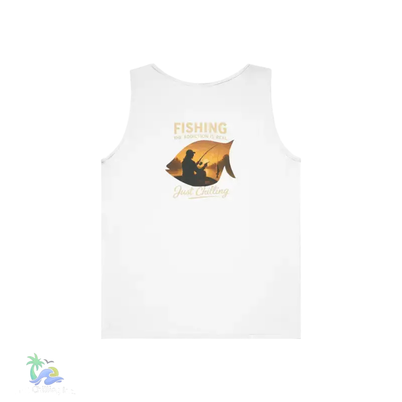 Unisex Jersey Tank - ’Just Chilling’ & Fishing Addiction Graphic Tee - Tank Top