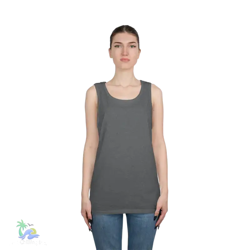 Unisex Jersey Tank - ’Just Chilling’ & Fishing Addiction Graphic Tee - Tank Top