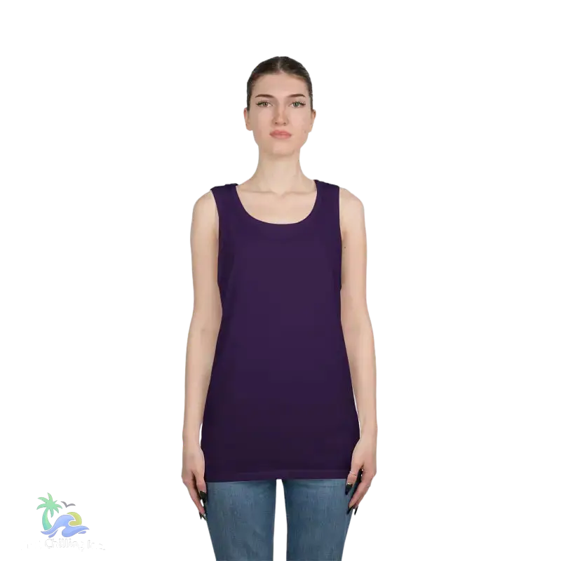 Unisex Jersey Tank - ’Just Chilling’ & Fishing Addiction Graphic Tee - Tank Top