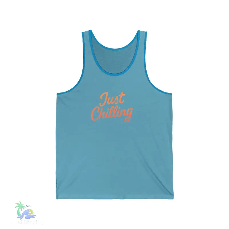 Unisex Jersey Tank Just Chilling Inc. Stoner Vibe - XS / Aqua TriBlend - Tank Top