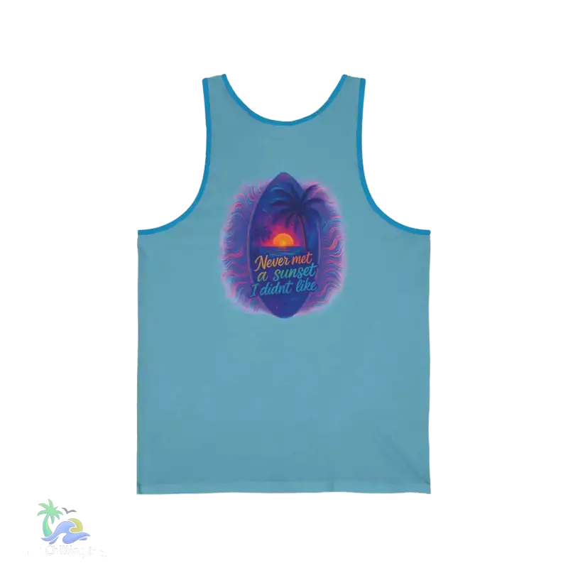 Unisex Jersey Tank I never meet a sunset I didn’t like - Tank Top