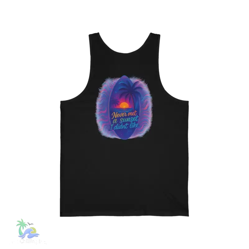 Unisex Jersey Tank I never meet a sunset I didn’t like - Tank Top