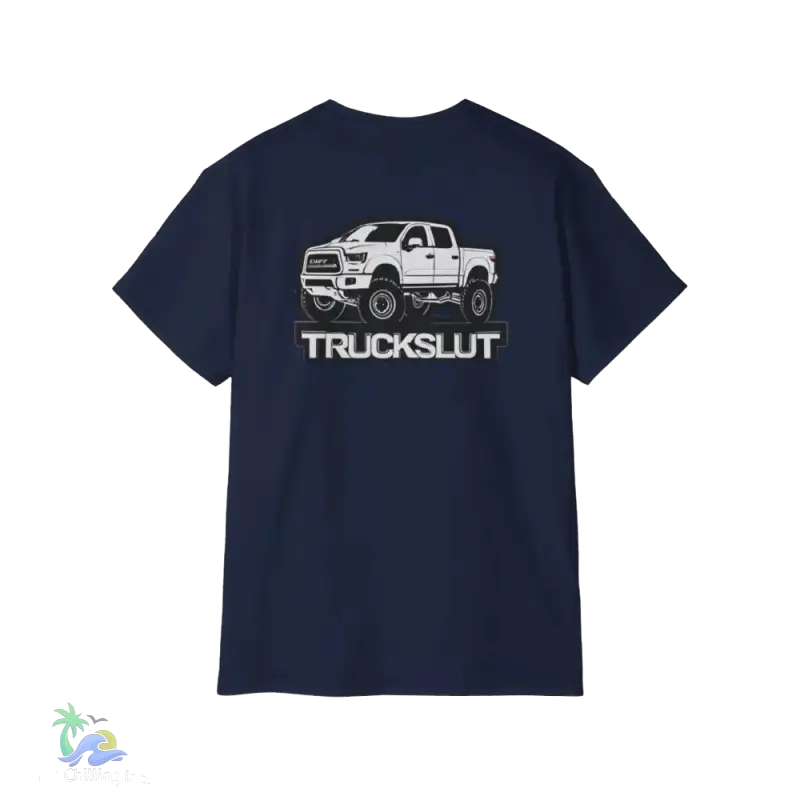Unisex Truck Sl** humorous tee - Navy / S - T-Shirt