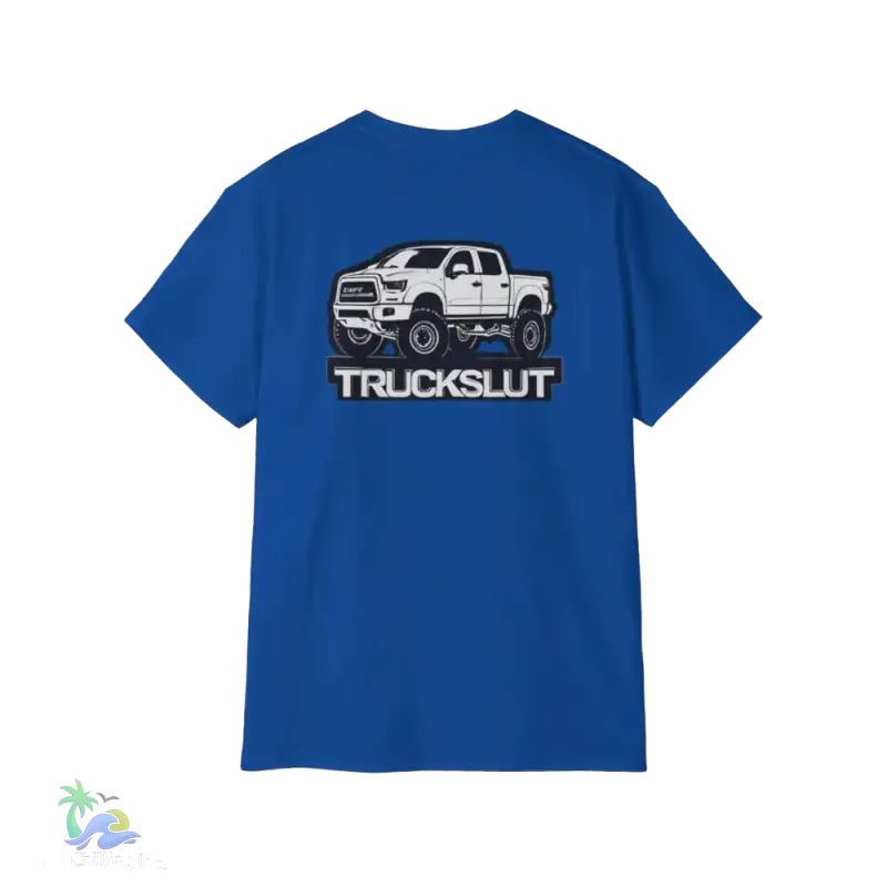 Unisex Truck Sl** humorous tee - Royal / S - T-Shirt