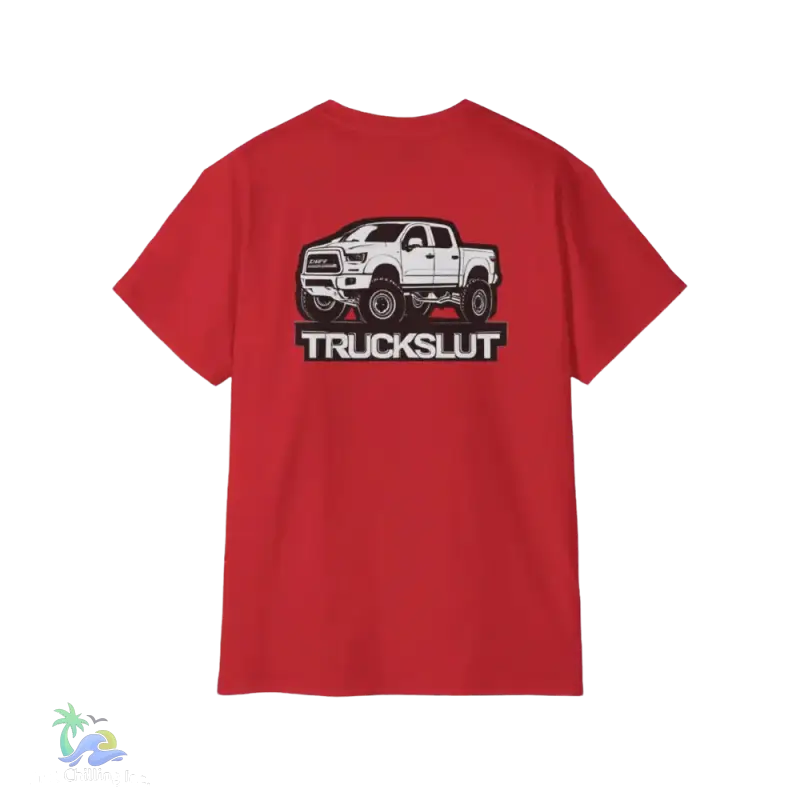 Unisex Truck Sl** humorous tee - Red / S - T-Shirt