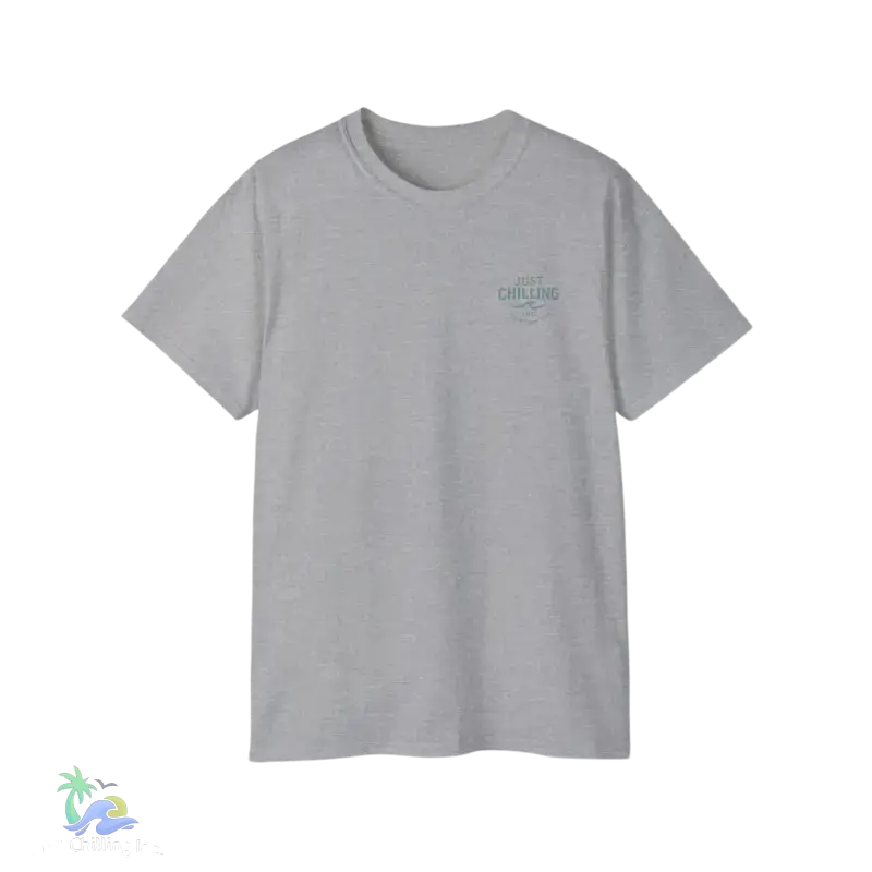 Unisex Ultra Cotton Tee a girl and her dog just chilling - Sport Grey / S - T-Shirt