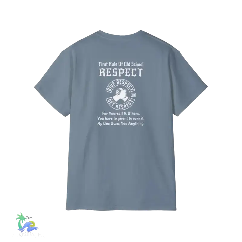 Unisex Ultra Cotton Tee Respect tee - Stone Blue / S - T-Shirt