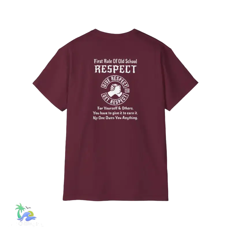 Unisex Ultra Cotton Tee Respect tee - Maroon / S - T-Shirt
