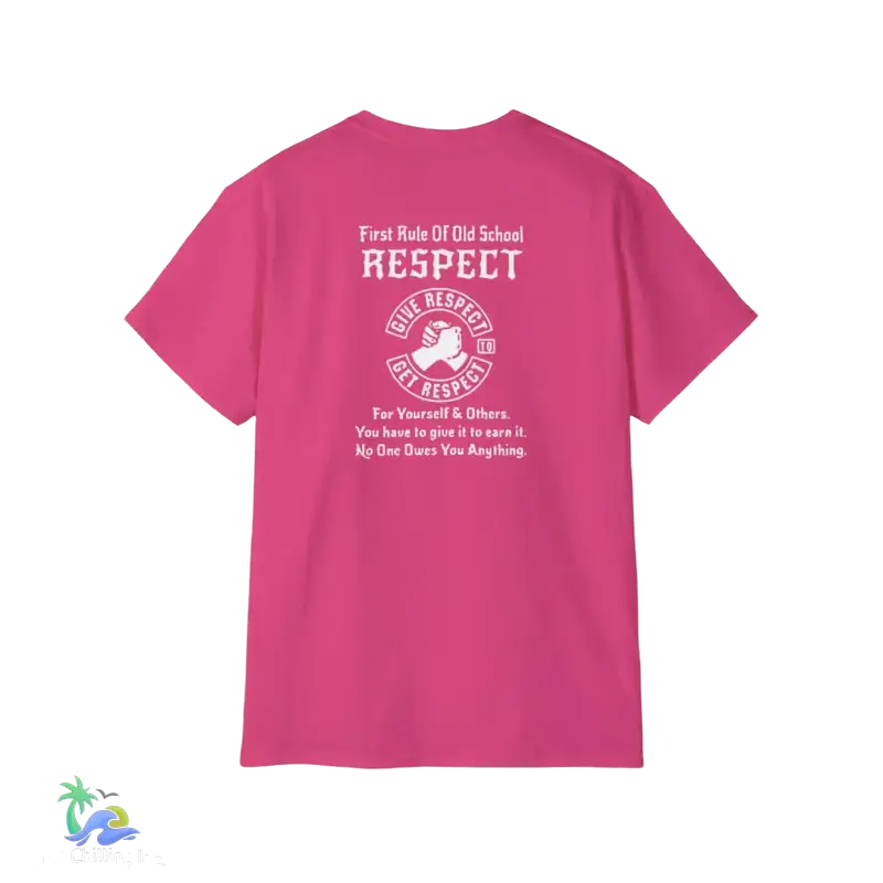 Unisex Ultra Cotton Tee Respect tee - Heliconia / S - T-Shirt