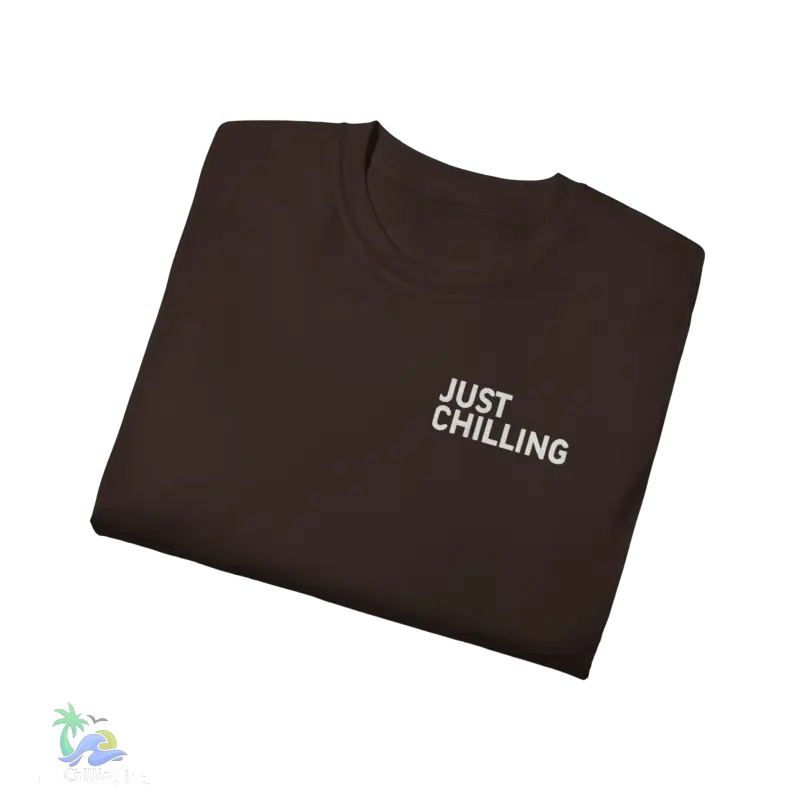 a brown t - shirt that says just chillin '