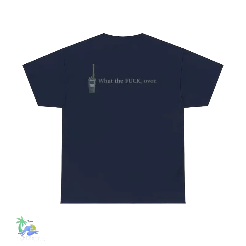 Unisex Heavy Cotton Tee what the ? - Navy / S - T-Shirt