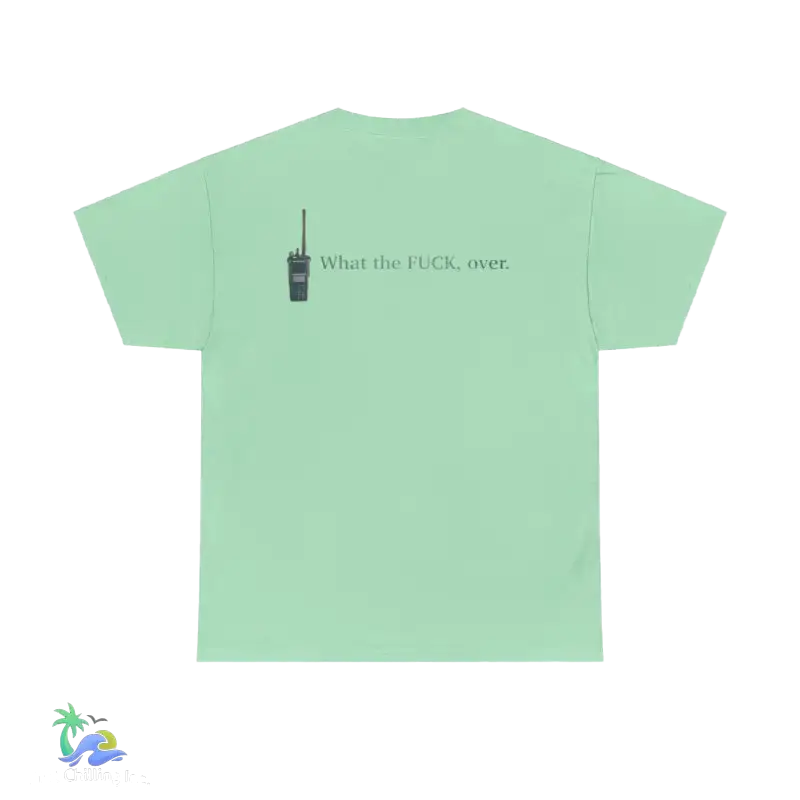 Unisex Heavy Cotton Tee what the ? - Mint Green / S - T-Shirt