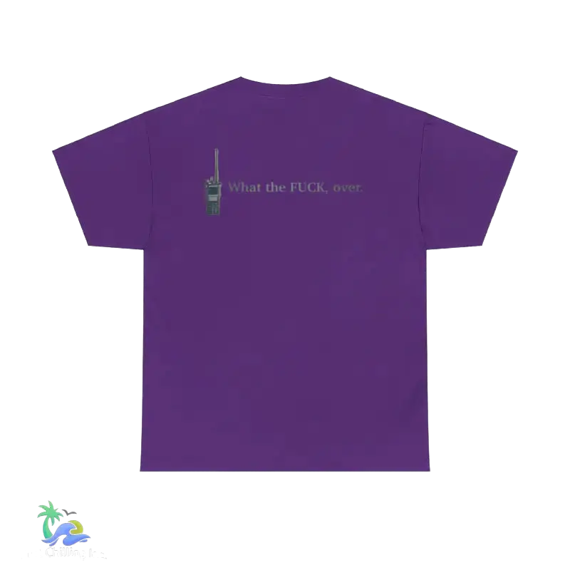 Unisex Heavy Cotton Tee what the ? - Purple / S - T-Shirt