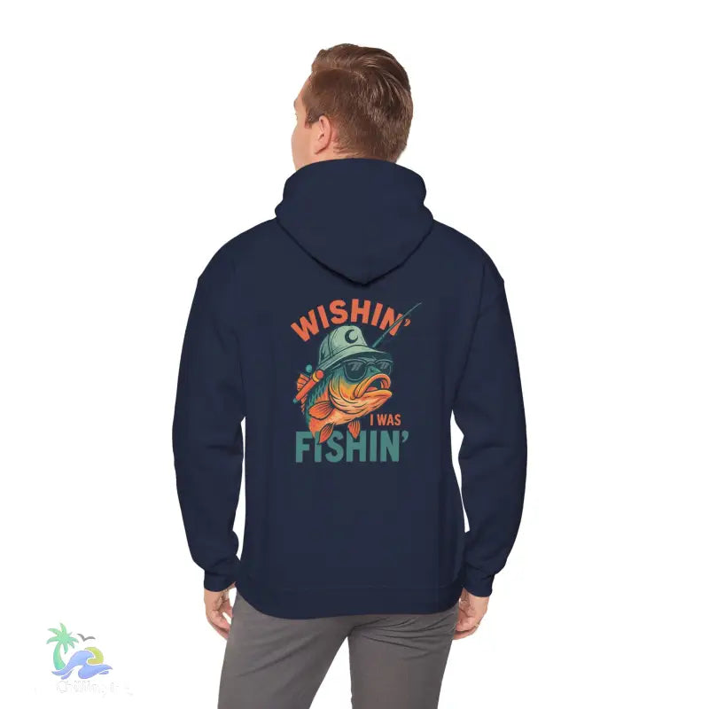 Wishing I Was Fishing Hoodie - Hoodie