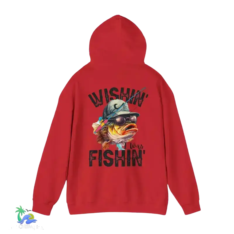Wishing I Was Fishing Hoodie - Hoodie