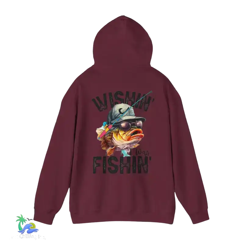 Wishing I Was Fishing Hoodie - Hoodie