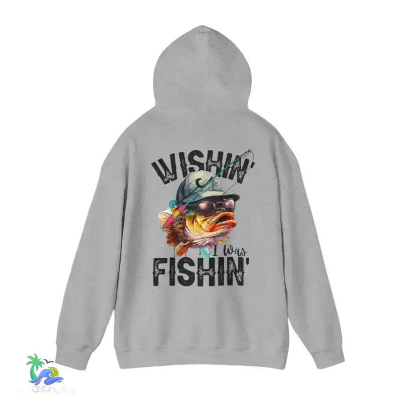 Wishing I Was Fishing Hoodie - Hoodie