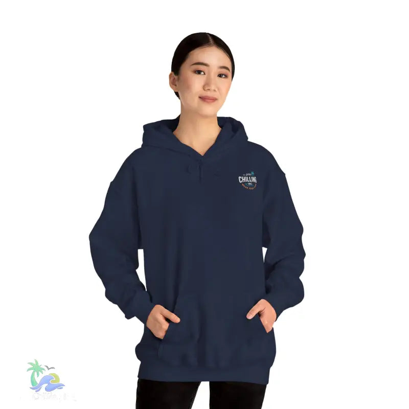 Wishing I Was Fishing Hoodie - Navy / S - Hoodie