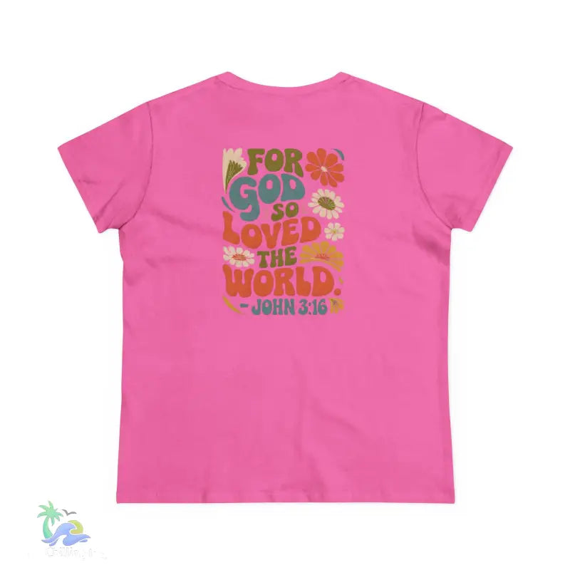 Women’s Inspirational Cotton Tee - Just Chilling & John 3:16 Design - T-Shirt
