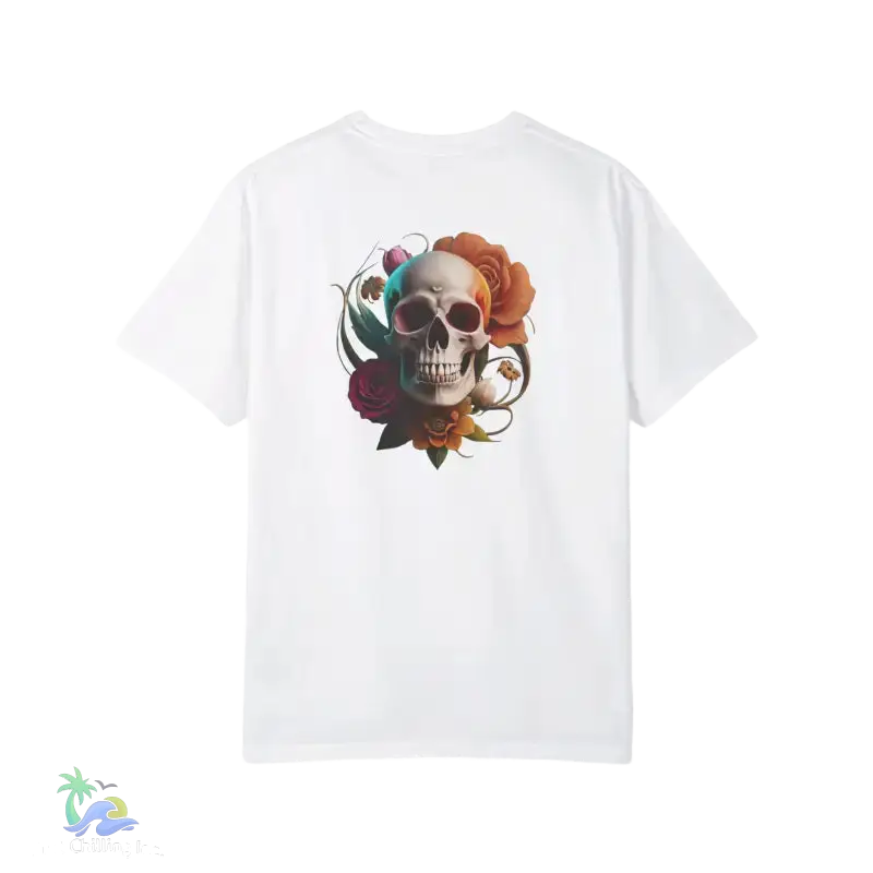 Women’s skull Jersey Short Sleeve Deep V-Neck Tee - T-Shirt