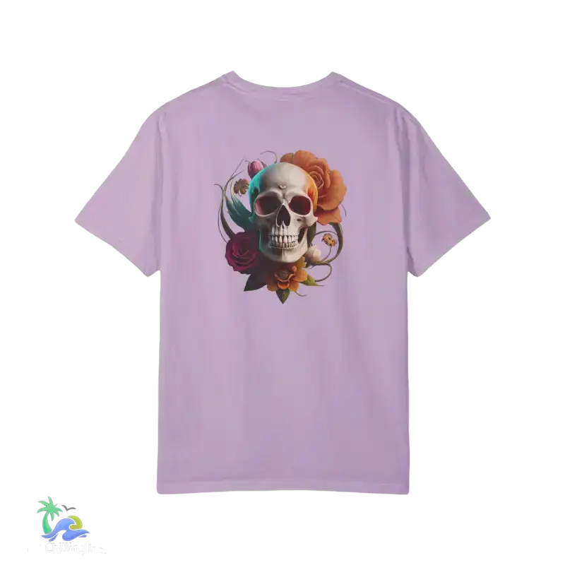 Women’s skull Jersey Short Sleeve Deep V-Neck Tee - T-Shirt