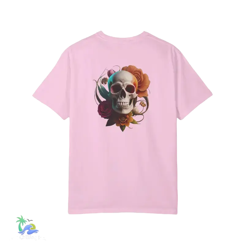 Women’s skull Jersey Short Sleeve Deep V-Neck Tee - T-Shirt
