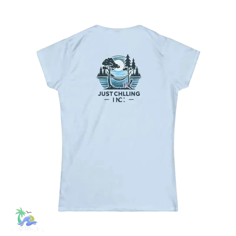 Women’s Softstyle Tee Just chilling by the lake in a hammock - Light Blue / S - T-Shirt