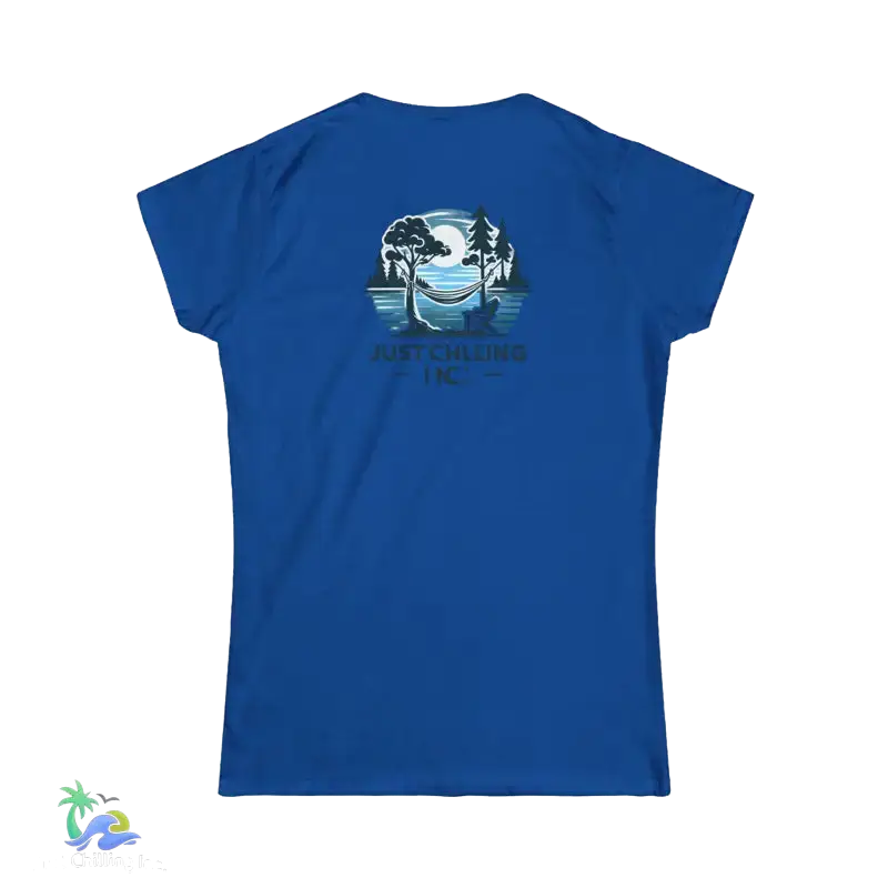 Women’s Softstyle Tee Just chilling by the lake in a hammock - Royal / S - T-Shirt