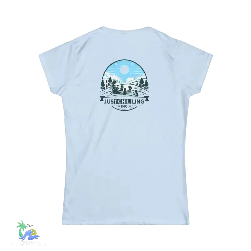Women's Softstyle Tee Mom and kids hanging out outside - Just Chilling Inc.Just Chilling Inc.